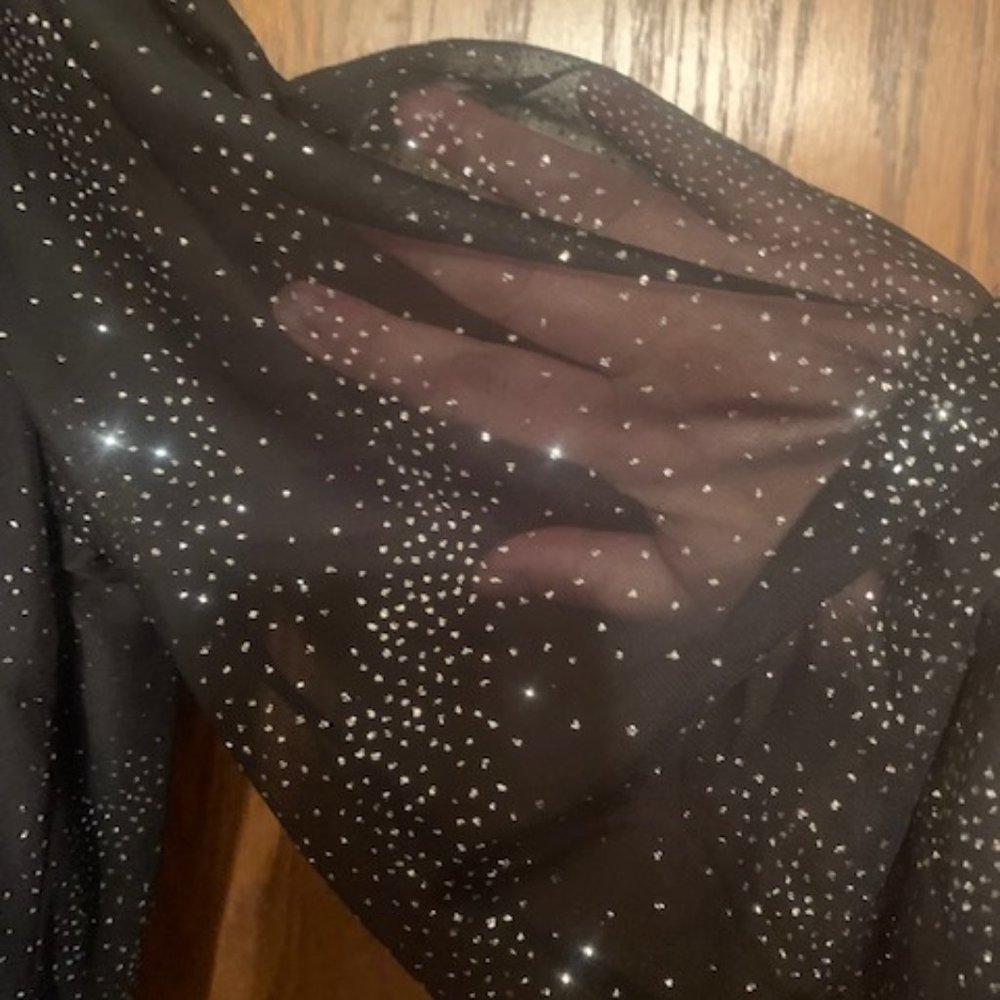 NWT Roz & Ali Black Sparkle Top 1X - Picture 3 of 4